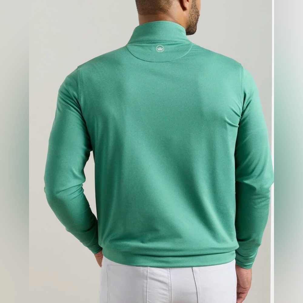 💜Peter Millar Perth Mélange Performance Quarter-Zip. - Picture 3 of 12